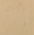 Mannlicher Akt Mit Nach Links Ausgestrecktem Armen (Male Nude With Outstreched Arms) - Egon Schiele