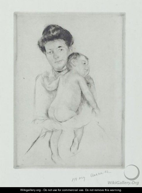 Mother Holding Nude Baby - Mary Cassatt