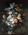 A Still Life Of Flowers In A Vase - (after) Jean-Baptiste Monnoyer