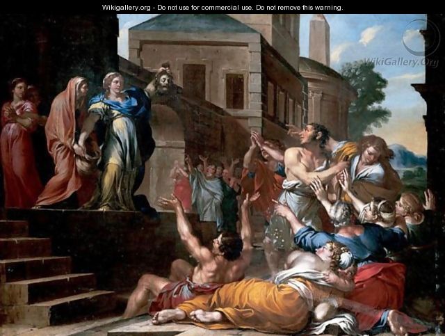 Judith Displaying The Head Of Holofernes To The Bethulians - French School
