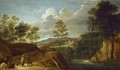 A Hilly Landscape With Gypsies And A Fortune Teller On A Rocky Road - (after) David The Younger Teniers