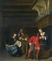 An Interior Scene With Card Players - (after) Ludolf De Jongh