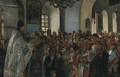 Sermon In A Ukrainian Church - Vladimir Egorovic Makovsky