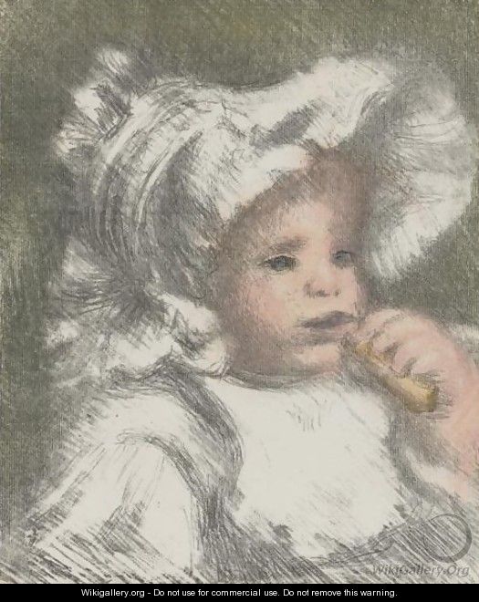 Enfant Au Biscuit - Pierre Auguste Renoir