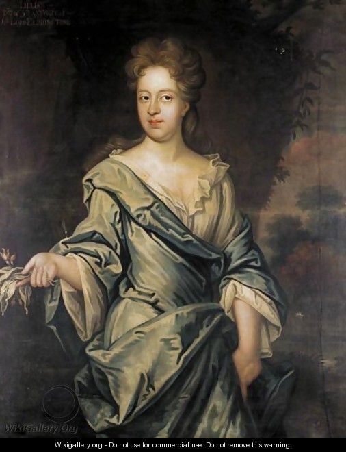 Portrait Of Lilias (D.1675), Daughter Of Alexander, 5th Lord Elphinstone - (after) David Scougall