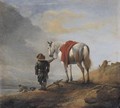 A Man Leading A Grey Horse - (after) Philips Wouwerman