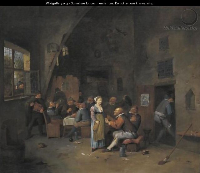Boors Carousing And Eating In A Tavern - Egbert van, the Younger Heemskerck