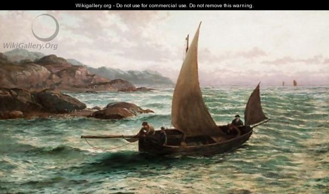 Fishermen Returning, Morning At Stone Head, Connemara, Ireland - Thomas Rose Miles