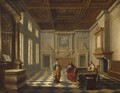 Christ With Martha And Mary In A Palace Interior - (after) Bartholomeus Van Bassen