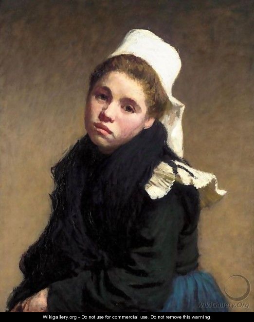 Portrait Of A Breton Girl - Roderic O