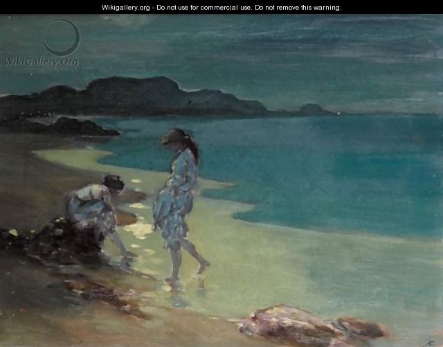 Figures By A Moonlit Sea - George William Russell