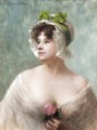 La Femme A La Rose - Pierre Carrier-Belleuse