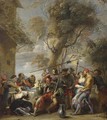 Bandits Assaulting A Group Of Peasants Outside An Inn - (after) Willem Van, The Elder Herp