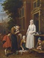 Fishmongers Selling Fish To An Elegant Lady - (after) Jan Josef, The Elder Horemans