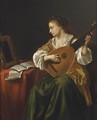 A Lady With A Viola Da Gamba In An Interior - Dutch School