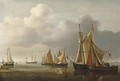 Ships On A Calm Sea Near The Coast - (after) Hendrick Dubbels