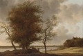 A River Landscape With Figures Resting Under A Tree, A Farmhouse To The Right, A Town In The Distance - (after) Anthony Jansz Van Der Croos