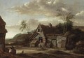 A Dune Landscape With A Farm With A Woman And A Child At A Door - Salomon Rombouts