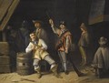 Kortegaardje With A Soldier Eating A Herring And Another Cleaning His Musket - Anthonie Palamedesz. (Stevaerts, Stevens)
