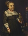 A Young Girl, Standing Three-Quarter Length - Frisian School