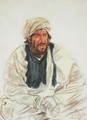 Portrait Of A Seated Afghan - Alexander Evgenievich Yakovlev