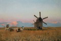 Landscape With Windmill - Sergei Ivanovich Svetoslavsky