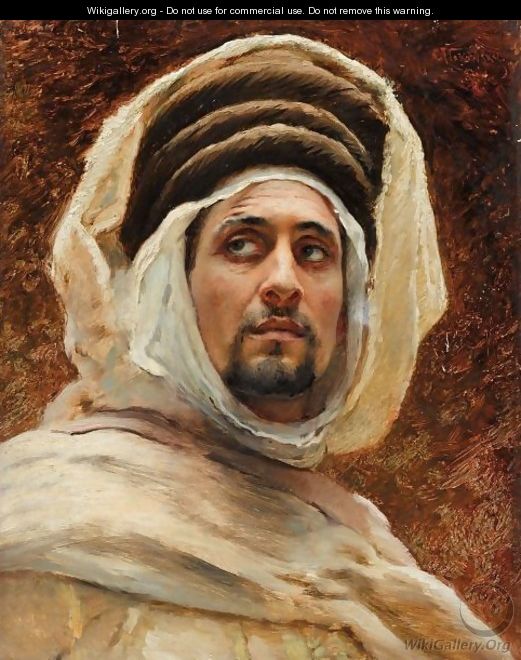 Portrait Of An Arab - Konstantin Egorovich Egorovich Makovsky
