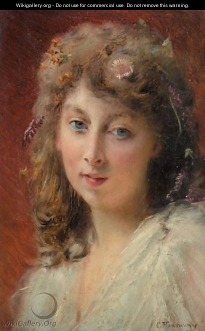 Portrait Of A Lady - Konstantin Egorovich Egorovich Makovsky