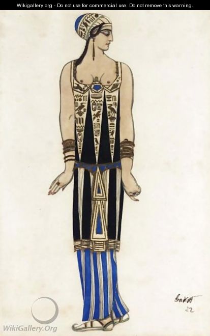 Costume Design For An Egyptian Dancer - (after) Leon (Samoilovitch) Bakst