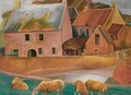 Farm With Rams - Boris Dmitrievich Grigoriev