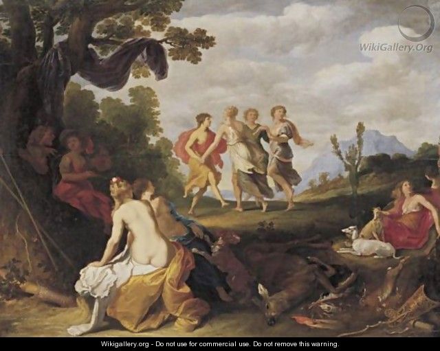 Diana And Her Nymphs After The Hunt - Isaac Isaacsz