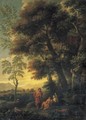 A Landscape With Figures Resting In The Foreground - Jan Frans van Orizzonte (see Bloemen)