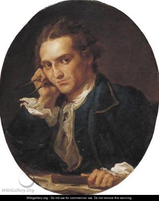 Portrait Of A Man, Said To Be Jacques Germain Soufflot - Jean Bernard Restout