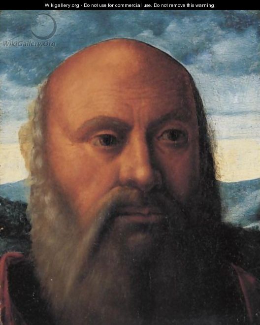 Head Of A Man, A Fragment - (after) Giovanni Bellini