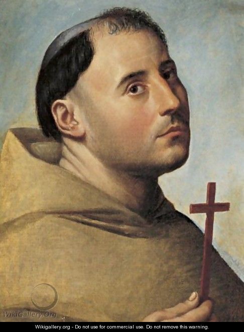 Portrait Of A Monk With A Cross - Bernardino Licinio