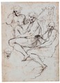 Due Studi Per Il Battista E Altri Studi Di Figure - (after) Annibale Carracci