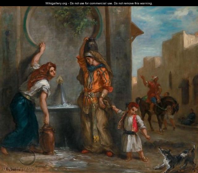 Femmes A La Fontaine - Eugene Delacroix