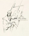 Self-Portrait At His Easel - George Chinnery