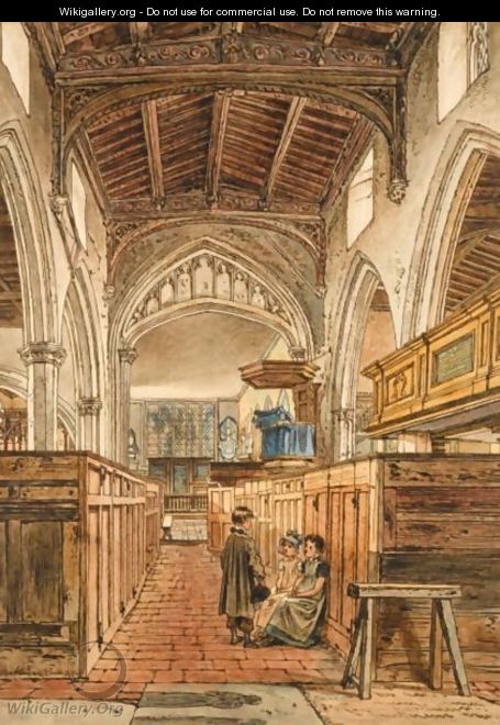 Children In Bushey Church - William Henry Hunt