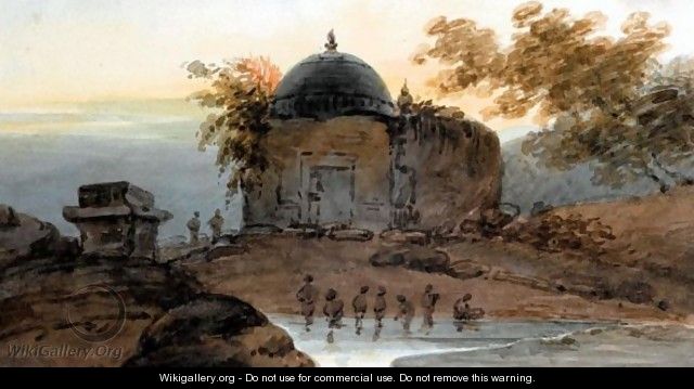 An Indian Temple - George Chinnery