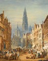 Market Day, Antwerp - Samuel Prout