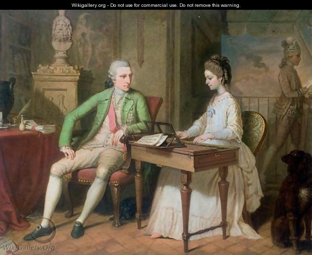 Portrait Of Sir William And Lady Hamilton - David Allan