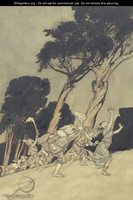 The Wonted Roar Was Up Amidst The Woods - Arthur Rackham