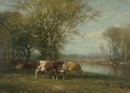 Landscape With Cattle 2 - James McDougal Hart