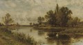 Landscape With Pond And Swanns - Alfred Glendening