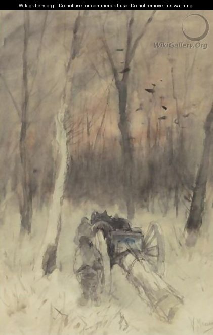 A Horsedrawn Cart In The Forest - Anton Mauve
