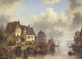 Ships In Harbor - Ludwig Hermann