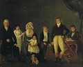 Portrait Of A Family In An Interior - Cesaire Quillier