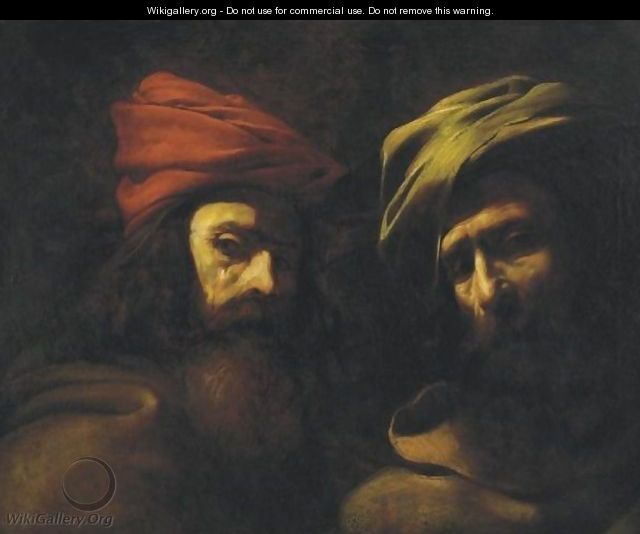 Two Turbanned Men - (after) Theodore Gericault