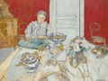 Madame Vuillard Ecossant Dans La Salle A Manger - Edouard (Jean-Edouard) Vuillard